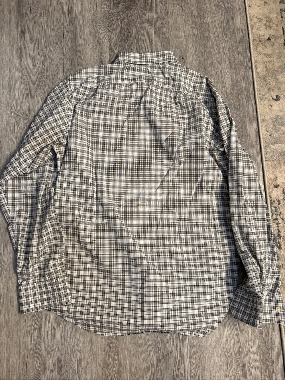Banana Republic Mens Plaid Long Sleeve Button-Up M 15-15.5 Pocket Fall 2010 EUC